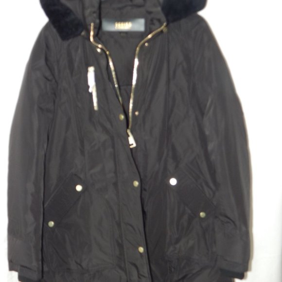 NB Series Nicole Benisti CLAREMONT Shearling Trim Down Coat Black SMALL  NWT… - Picture 6 of 14
